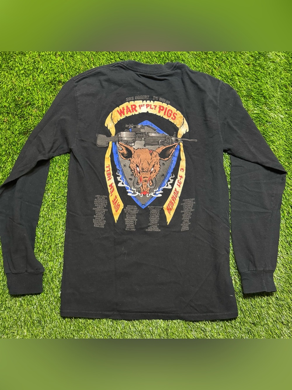 US Army Charlie Battery War Pigs Long Sleeve Shirt 1st BN 31st FA Small